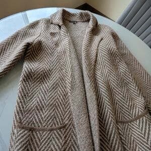 Brown Herringbone Coat